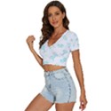 Summer Beach Seamless Pattern V-Neck Crop Top View2