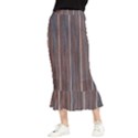 Dark digital Wood like Maxi Fishtail Chiffon Skirt View1