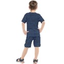 Digital dark blue Linen Kids  Tee and Shorts Set View2