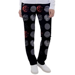 Black And Multicolored Polka Dot Artwork Digital Art Women s Casual Pants