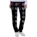 Black And Multicolored Polka Dot Artwork Digital Art Women s Casual Pants View1