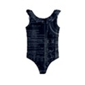 Black Background With Text Overlay Mathematics Trigonometry Kids  Frill Swimsuit View1
