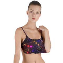 Abstract Light Star Design Laser Light Emitting Diode Layered Top Bikini Top 