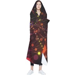 Abstract Light Star Design Laser Light Emitting Diode Wearable Blanket