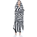 Fractal Star Mandala Black And White Wearable Blanket View1