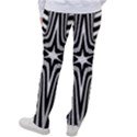 Fractal Star Mandala Black And White Women s Casual Pants View2