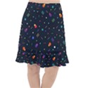 Abstract Minimalism Digital Art Abstract Fishtail Chiffon Skirt View1