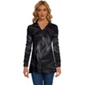 Abstract Mandala Twirl Long Sleeve Drawstring Hooded Top View1