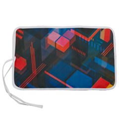 Minimalist Abstract Shaping Abstract Digital Art Minimalism Pen Storage Case (s) by uniart180623