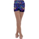 Colorful Waves Abstract Waves Curves Art Abstract Material Material Design Kids  Lightweight Velour Yoga Shorts View4