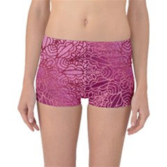 Pink Mandala Glitter Bohemian Girly Glitter Boyleg Bikini Bottoms