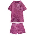 Pink Mandala Glitter Bohemian Girly Glitter Kids  Swim Tee and Shorts Set View1