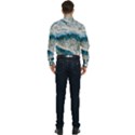 Waves Wave Nature Beach Men s Long Sleeve Pocket Shirt  View2