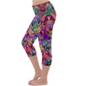 Flower Patterns Abstract Pattern Digital Art Lightweight Velour Capri Yoga Leggings View2