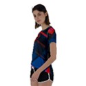 Minimalist Abstract Shaping Abstract Digital Art Short Sleeve Open Back Tee View2