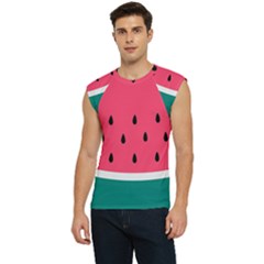 Watermelon Fruit Pattern Men s Raglan Cap Sleeve Tee