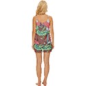 Minimal Digital Cityscape V-Neck Satin Pajamas Set View4