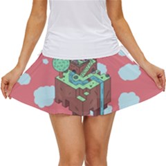 Minimal Digital Cityscape Women s Skort
