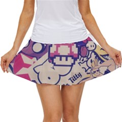 Retro Cartoon Titty Parody Women s Skort