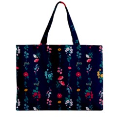 Flowers Pattern Bouquets Colorful Zipper Mini Tote Bag by uniart180623