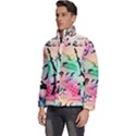 From Paris Abstract Art Pattern Men s Puffer Bubble Jacket Coat View2