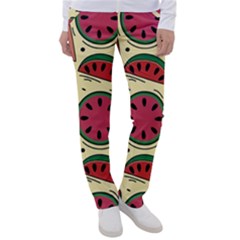 Watermelon Pattern Slices Fruit Women s Casual Pants