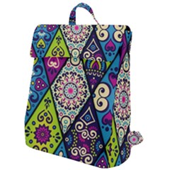 Ethnic Pattern Abstract Flap Top Backpack