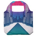 Retro Cityscape Artist Artwork Digital Art Premium Foldable Grocery Recycle Bag View1