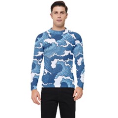 Waves Aesthetics Illustration Japanese Men s Long Sleeve Rash Guard