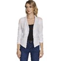 Leaves Marble Frame Background Women s Casual 3/4 Sleeve Spring Jacket View1