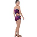 Abstract Colorful Waves Painting Summer Cropped Co-Ord Set View2