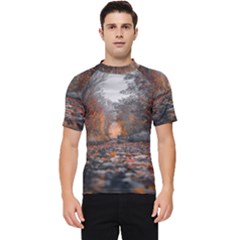 Breathe In Nature Background Men s Short Sleeve Rash Guard