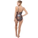 Breathe In Nature Background High Neck One Piece Swimsuit View2