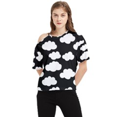 Bw Clouds One Shoulder Cut Out Tee