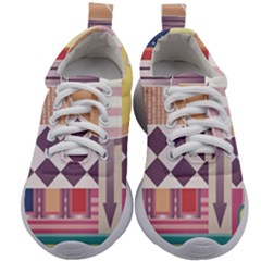 Abstract Shapes Colors Gradient Kids Athletic Shoes