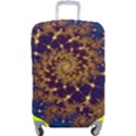 Fractal Spiral Art Pattern Blue Design Luggage Cover (Large) View1
