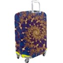 Fractal Spiral Art Pattern Blue Design Luggage Cover (Large) View2