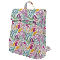 Leaves Colorful Leaves Seamless Design Leaf Flap Top Backpack