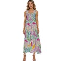 Leaves Colorful Leaves Seamless Design Leaf V-Neck Sleeveless Loose Fit Overalls View1
