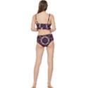 Rosette Kaleidoscope Mosaic Abstract Background Frilly Bikini Set View2