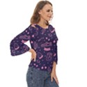 Various Cute Girly Stuff Seamless Pattern Cut Out Wide Sleeve Top View3