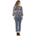 Zombie Heads Pattern Cut Out Wide Sleeve Top View4