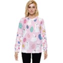Cute Bunnies Easter Eggs Seamless Pattern Hidden Pocket Sweatshirt View1