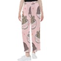 Seamless Pattern Adorable Cat Inside Cup Women s Pants  View1