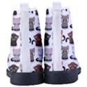 Seamless Pattern With Cute Little Kittens Various Color Women s High-Top Canvas Sneakers View4