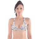 Funny Hand Drawn Halloween Pattern Plunge Bikini Top View1