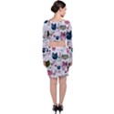 Pattern With Cute Cat Heads Top and Skirt Sets View2