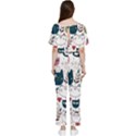 Pattern With Cute Cat Heads Batwing Lightweight Chiffon Jumpsuit View2