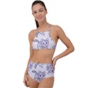 Cats Pattern Design Halter Tankini Set View1