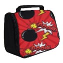 Pop Art Comic Pattern Bomb Boom Explosion Background Full Print Travel Pouch (Small) View2